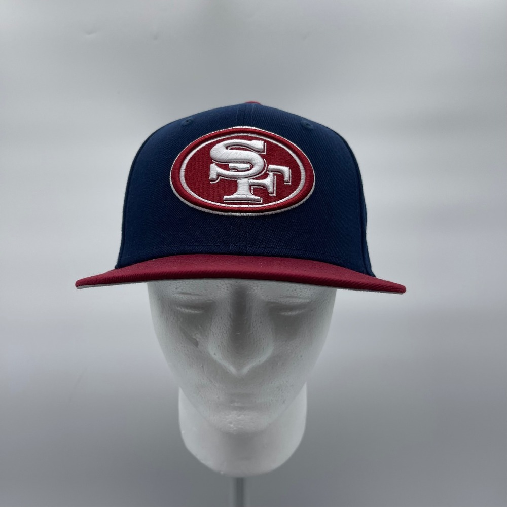 New Era 9FIFTY Mens Navy NFL San Francisco 49ers Cap Flat Brim OSFM Snapback Hat
